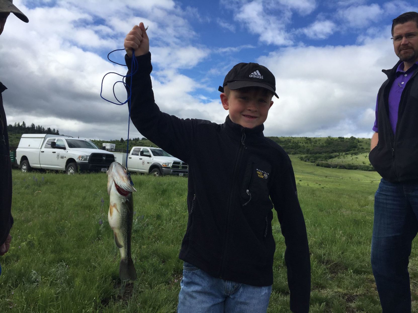 Radek Edwards catches first fish on Free Fishing Day